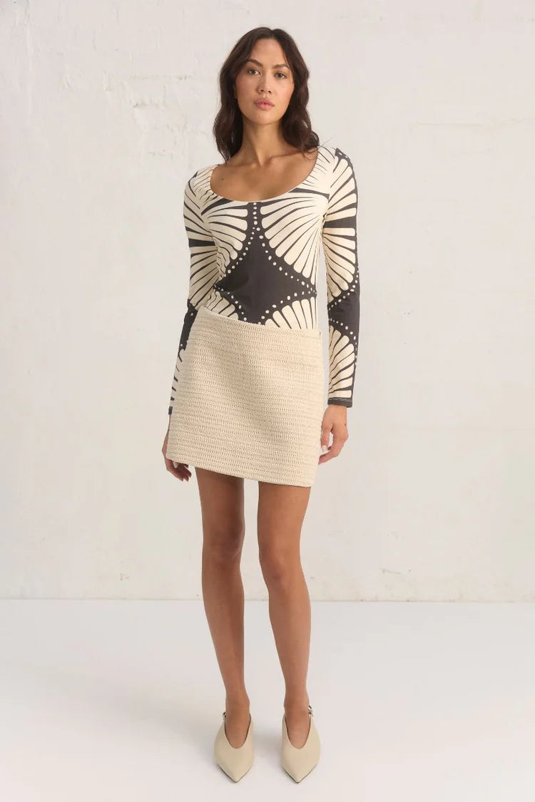 Inca Mini Skirt | Ecru