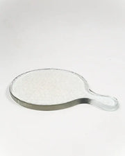 Hammered Glass Round Serving Board: Clear