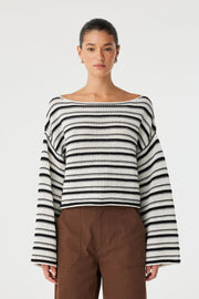 Maisie Sweater | Cream & Black