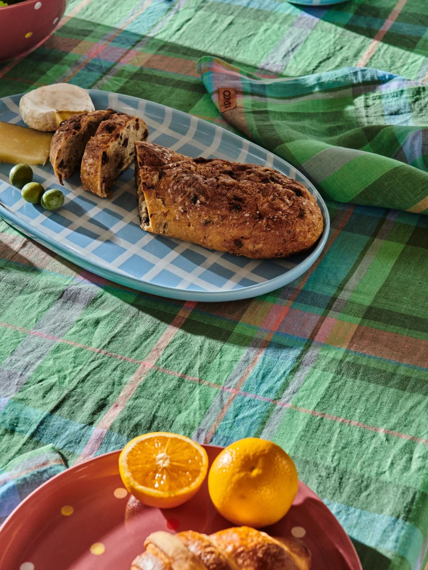 Kip & Co - Blue Bird Tartan Platter