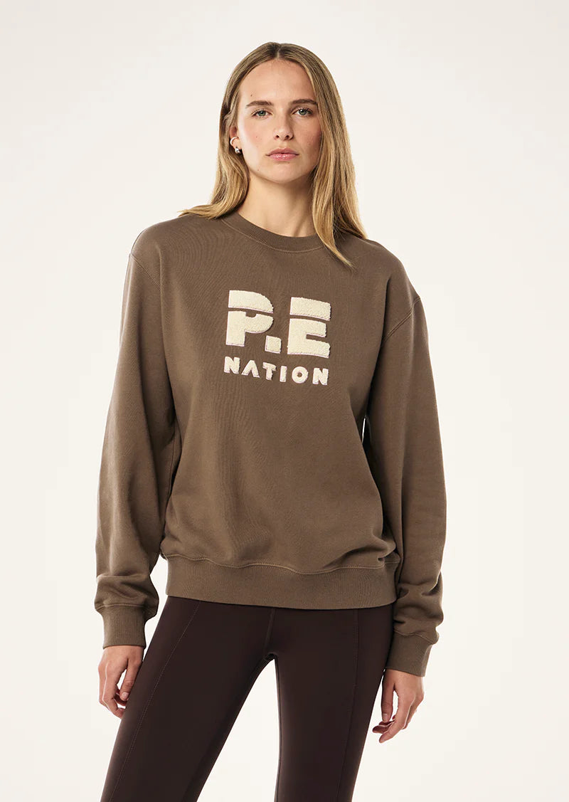 Heads Up Boucle Sweat | Walnut
