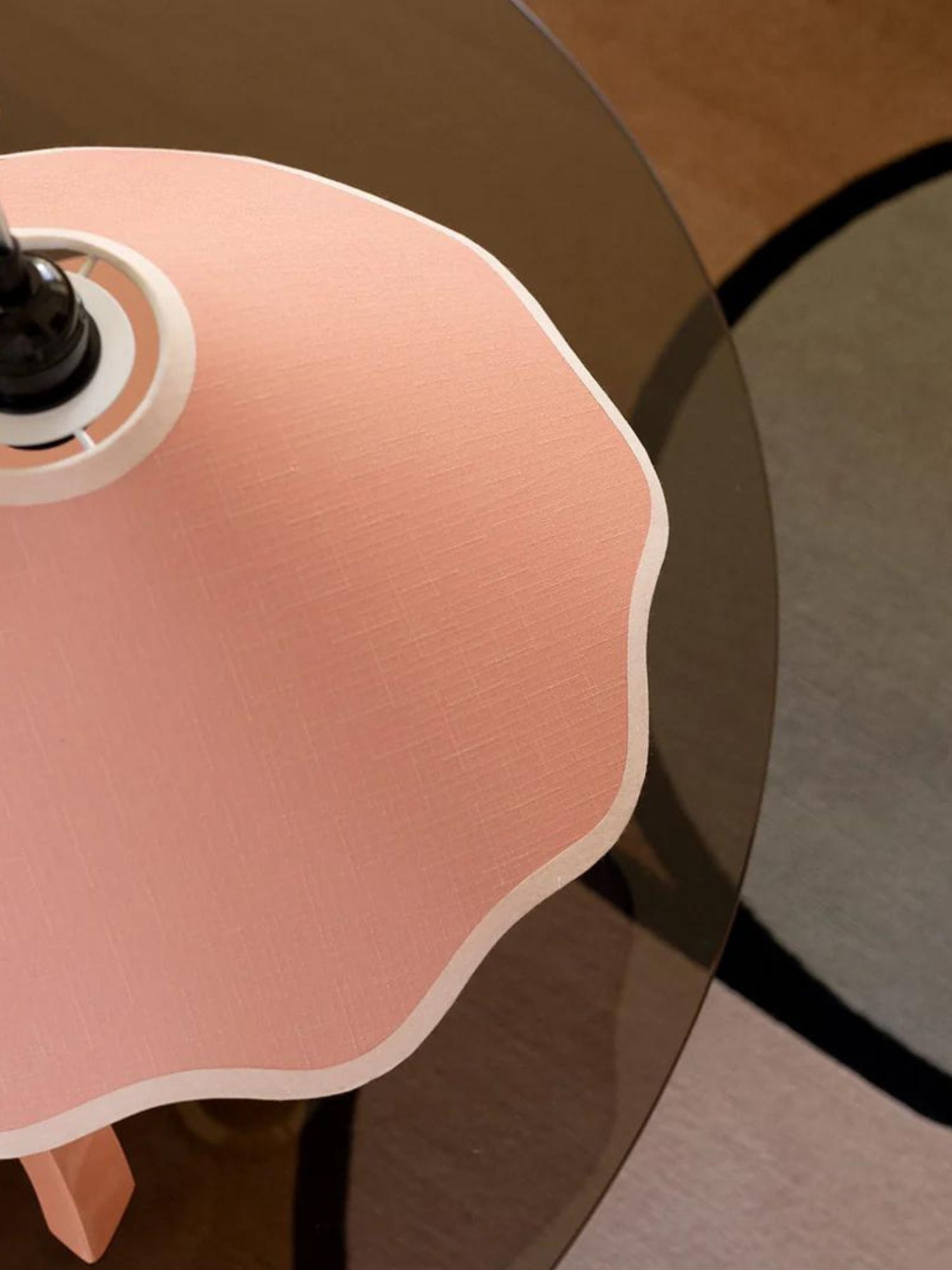 Kira Table Lamp | Coral/Cream