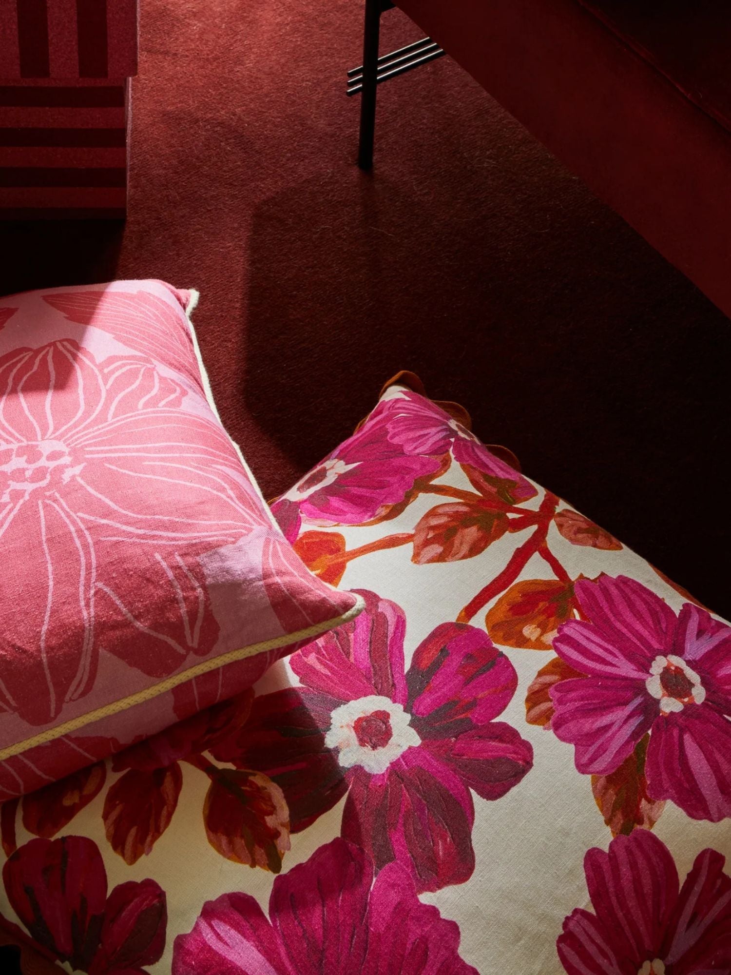 Bonnie & Neil - Pink Floral Cushion | Margot Rose