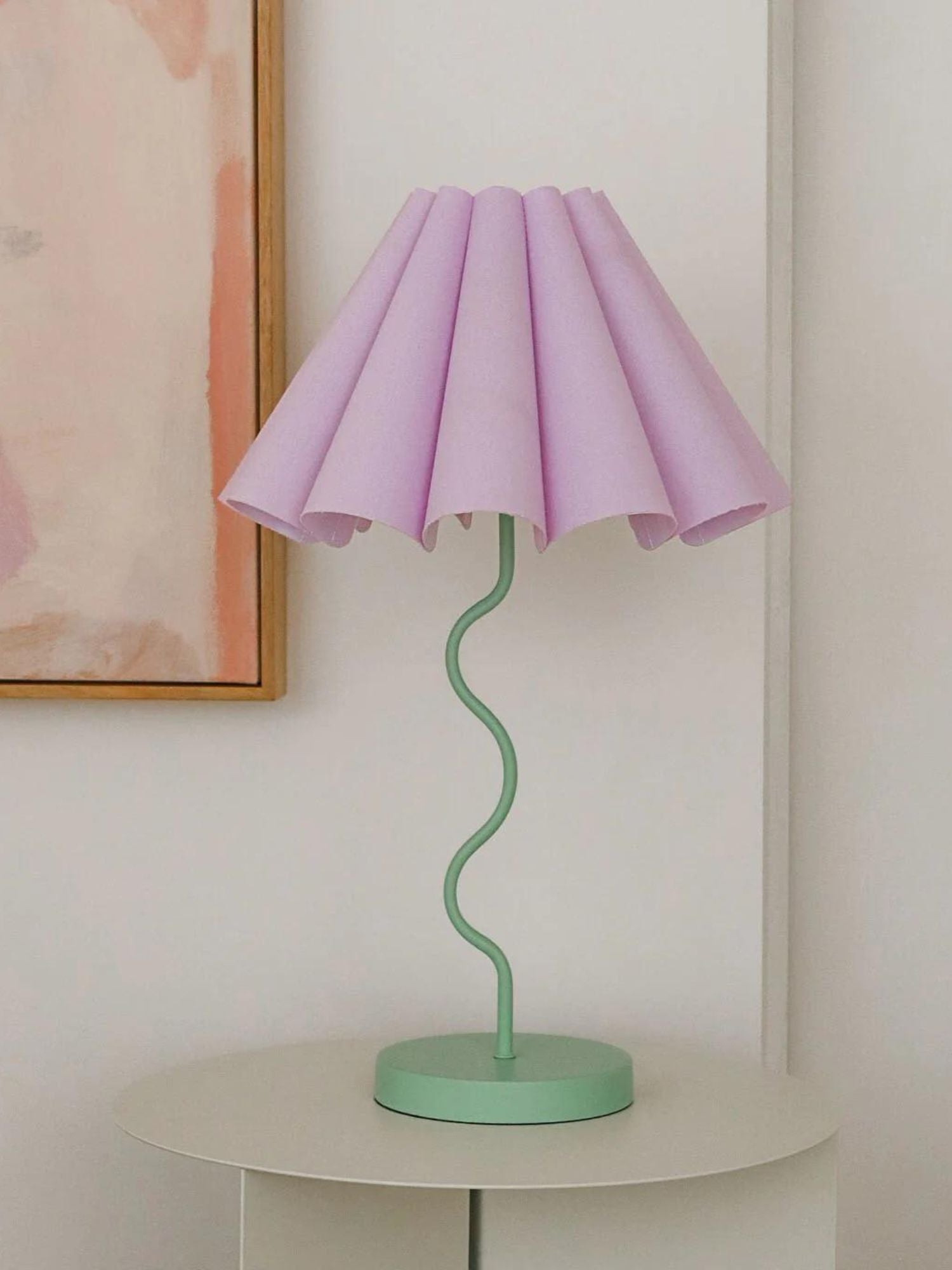 Cora Table Lamp | Lilac & Pastel Green