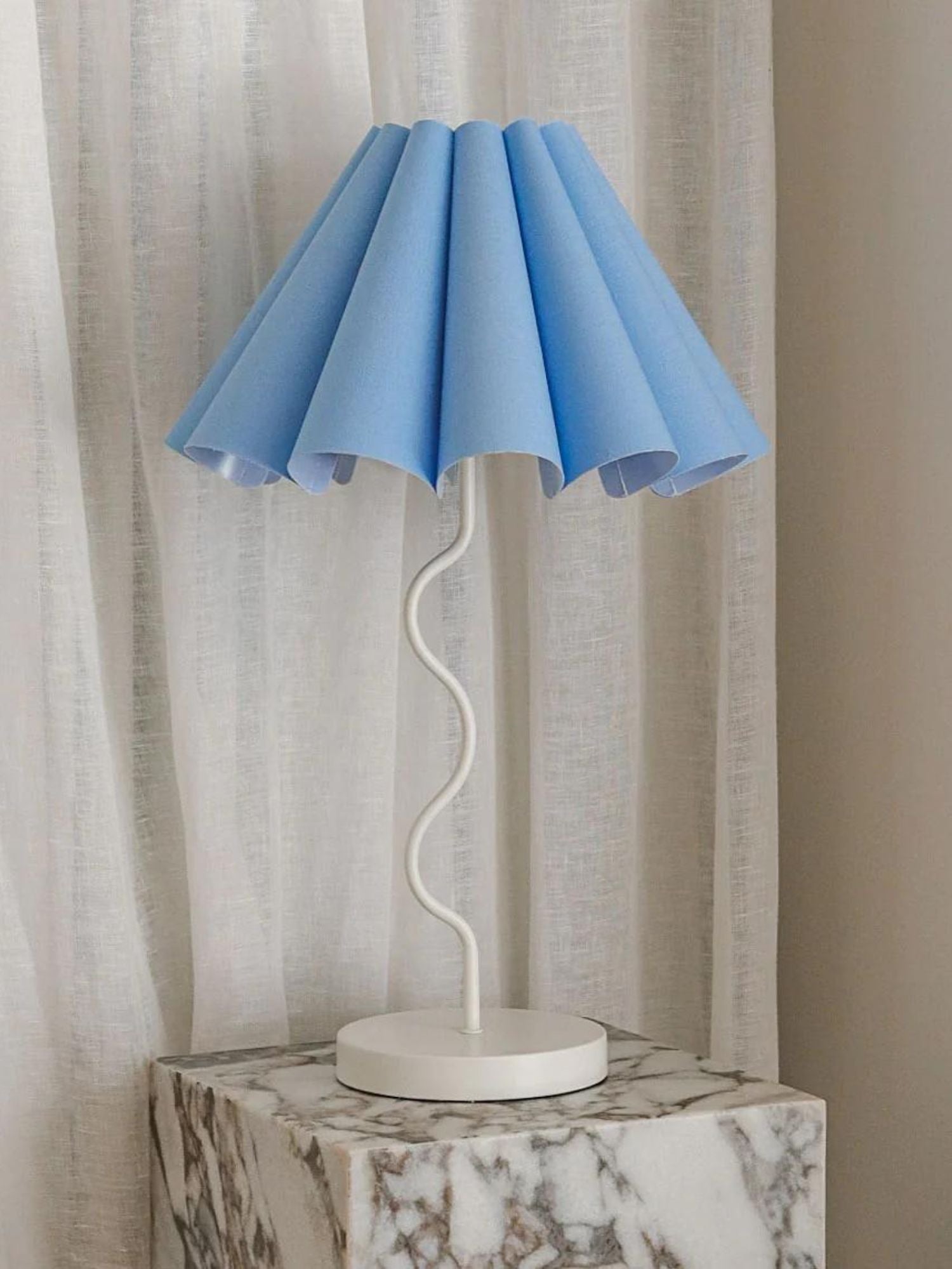 Cora Table Lamp | Tranquil Blue & White