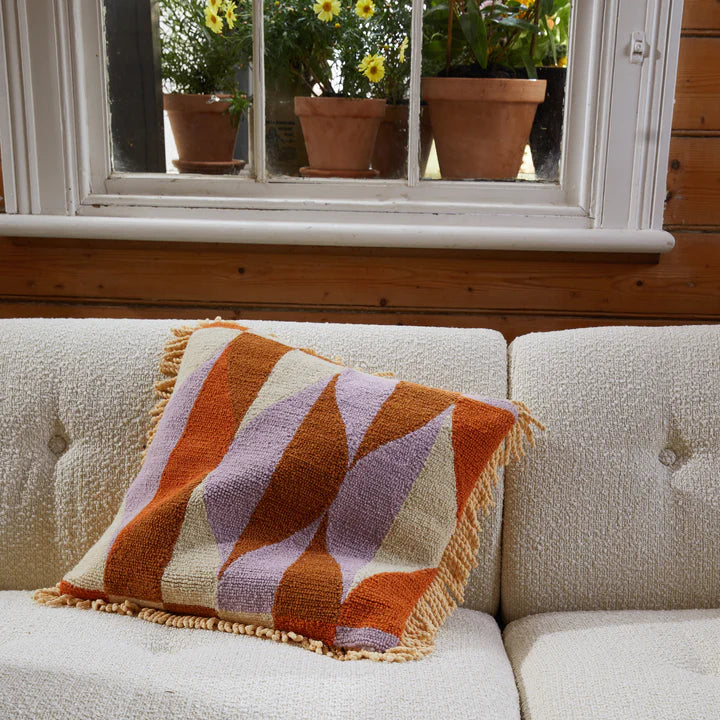 Horley Punch Needle Cushion | Lavender