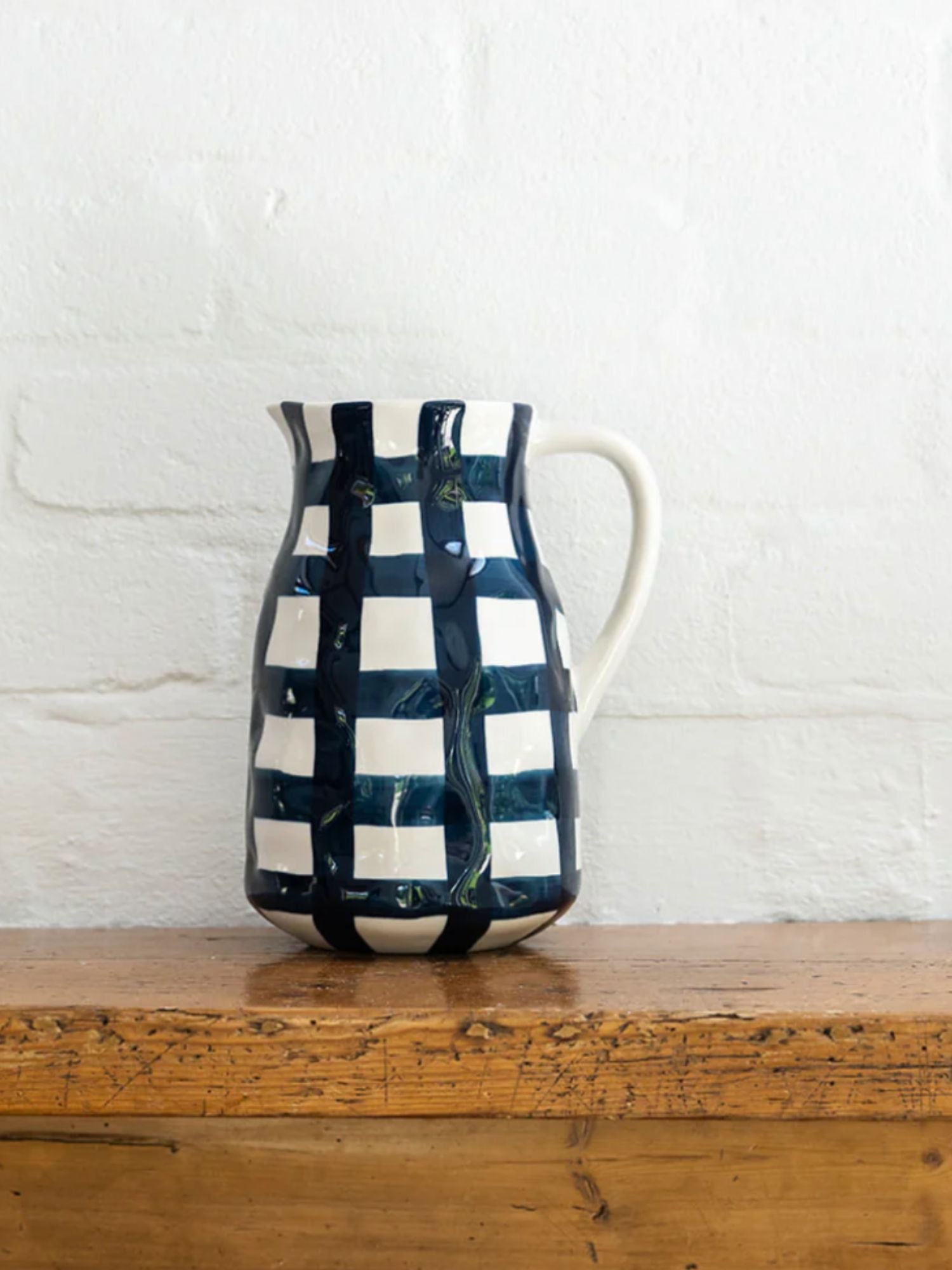 Noss & Co Large Jug | Navy Gingham