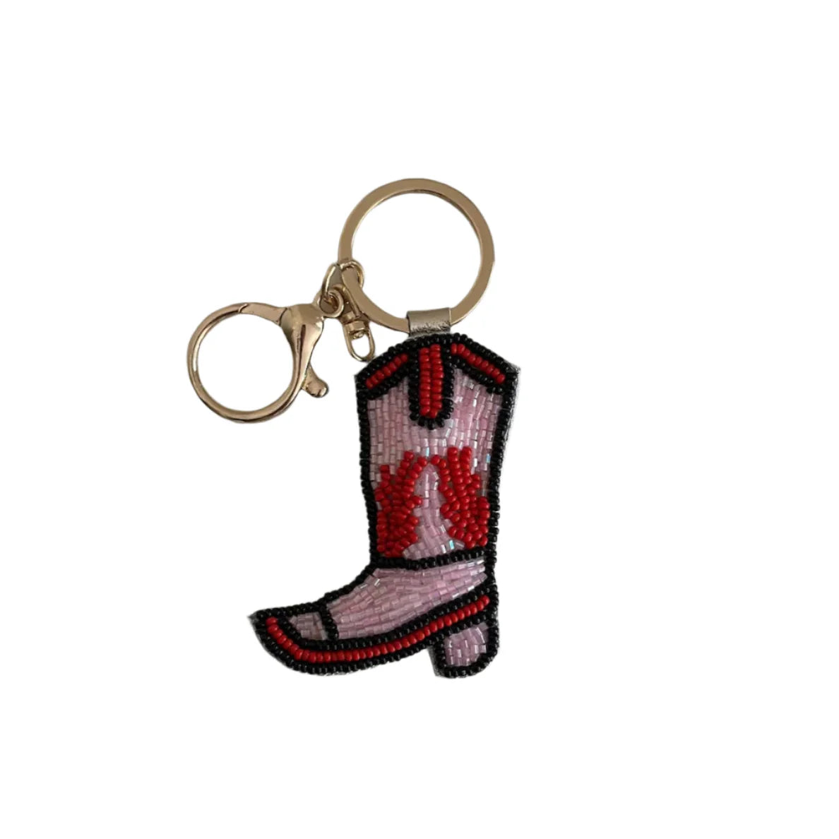 Pink Cowboy Boot Keyring