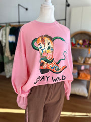 By Frankie Stay Wild Long Sleeve | Pink