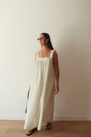 The Juno Slip | Off White Polka Dot