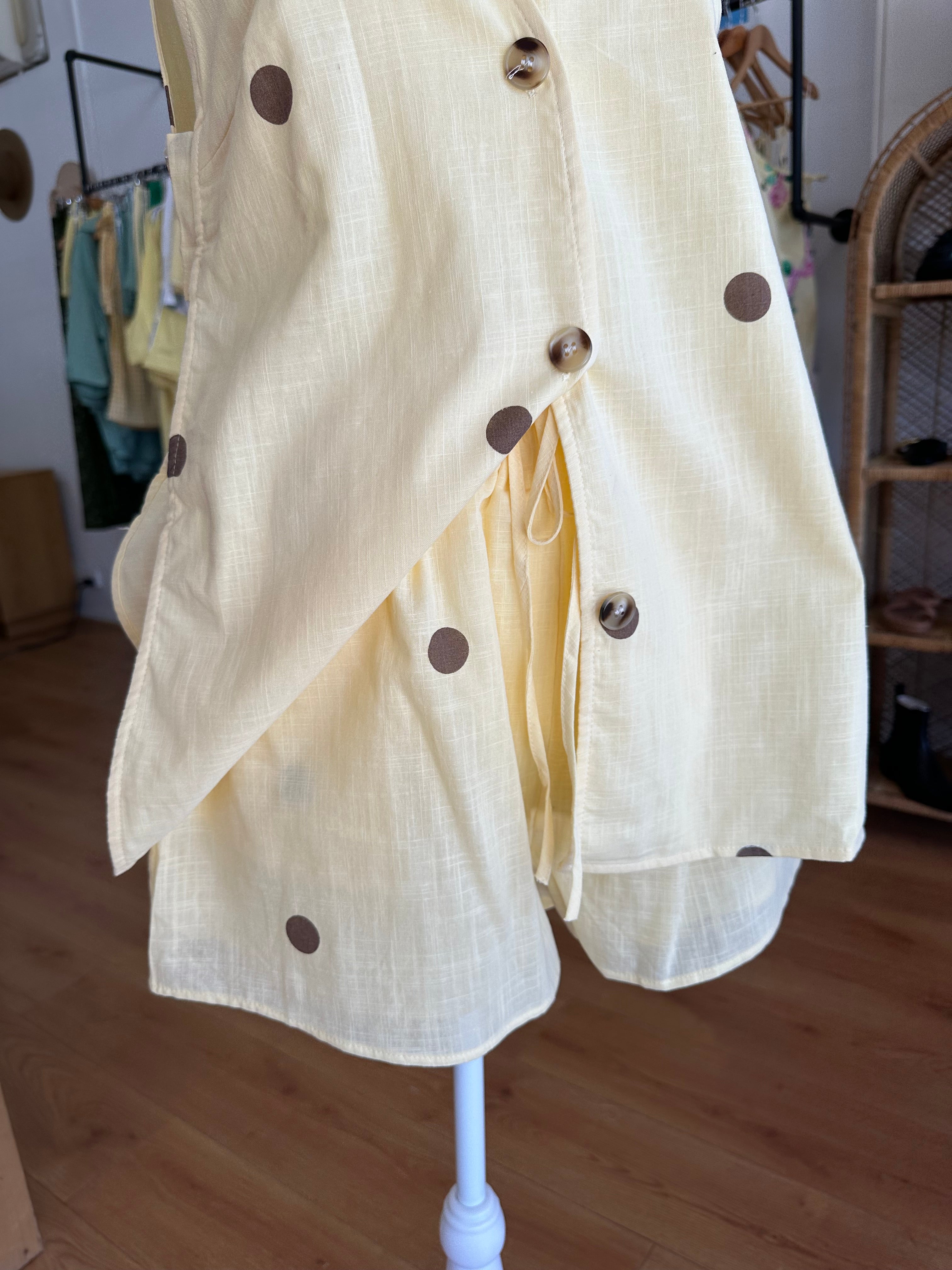 By Frankie Panel Short Set | Yellow Polka Dot