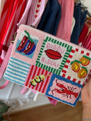 Beaded Clutch Bag - Bisou Bisou