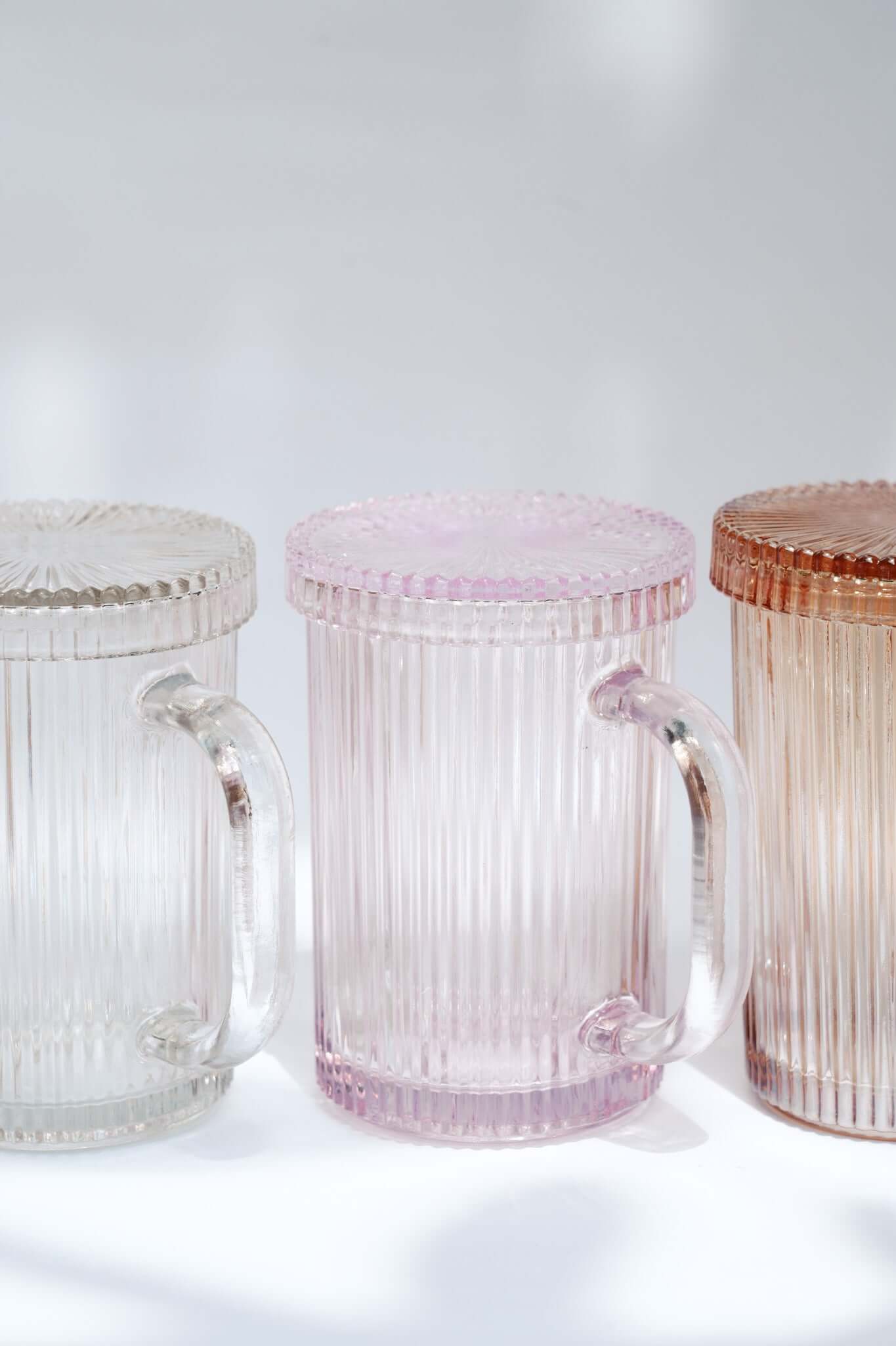 THE HARLEE GLASS MUGS: Pink