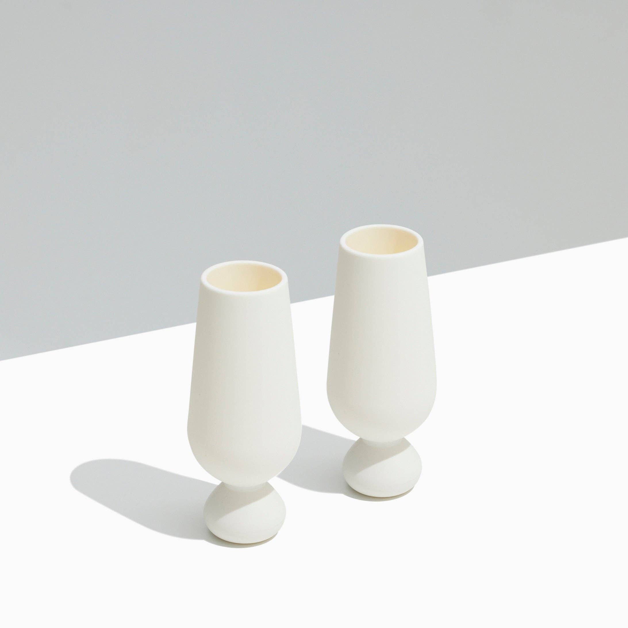 Bubble Champagne Flute Set | Unbreakable Silicone : Coconut