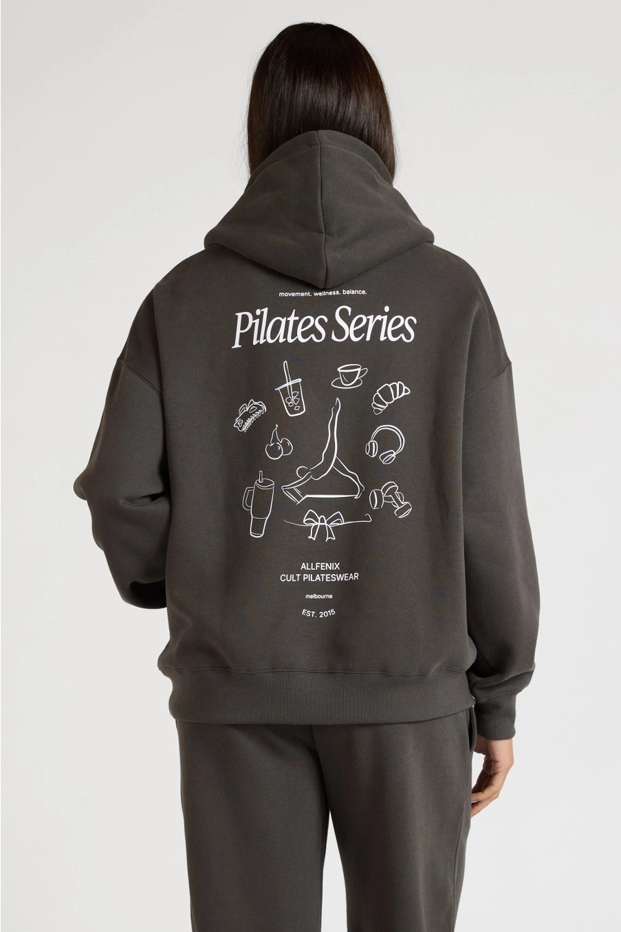 Pilates Series Hoodie | Vintage Black