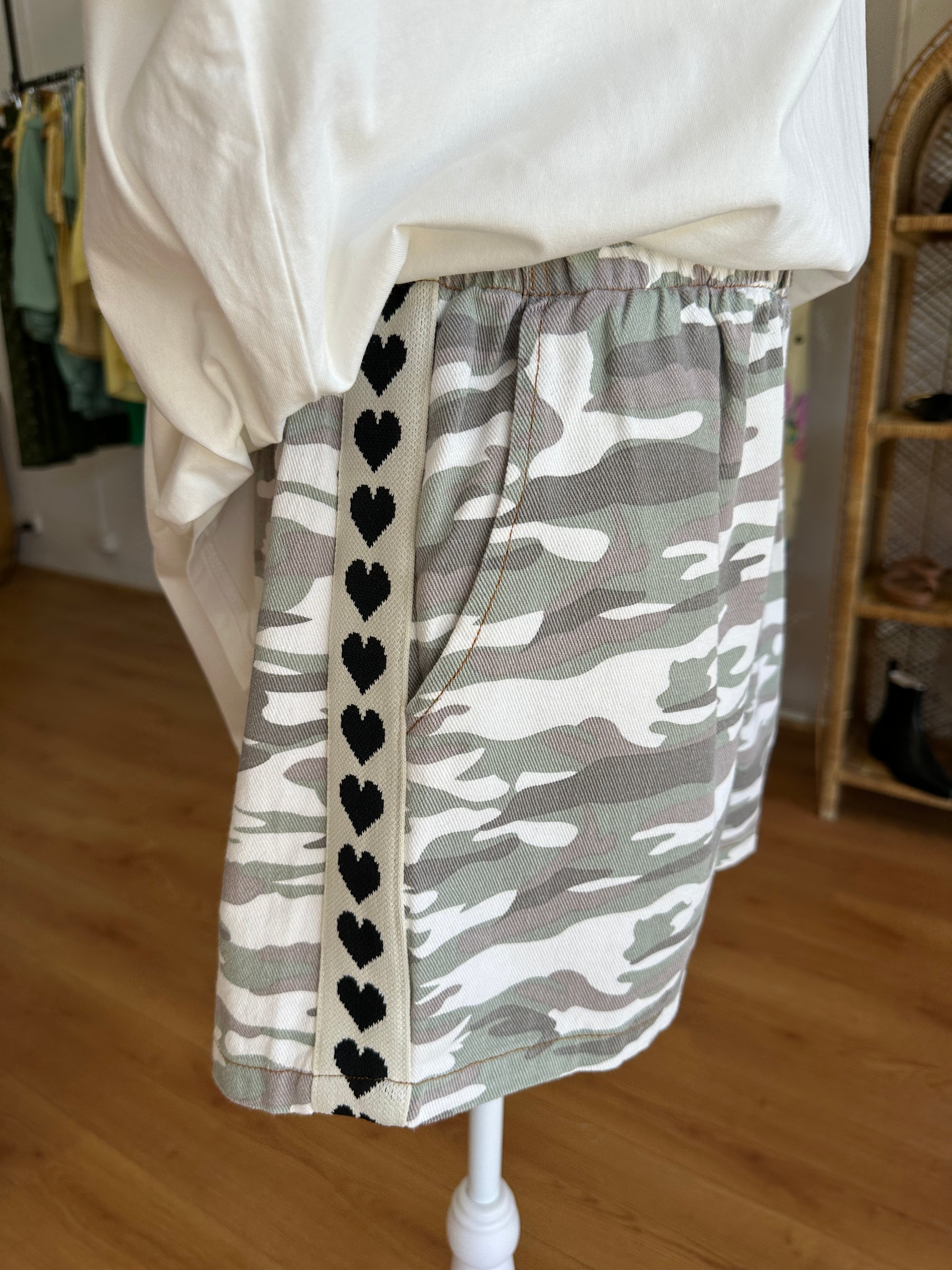 Light Cameo Heart Shorts