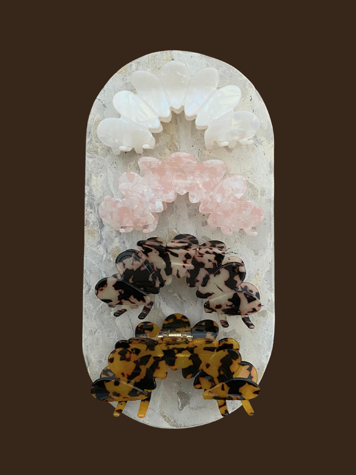 Bubble Hair Claw Clips | Ivory