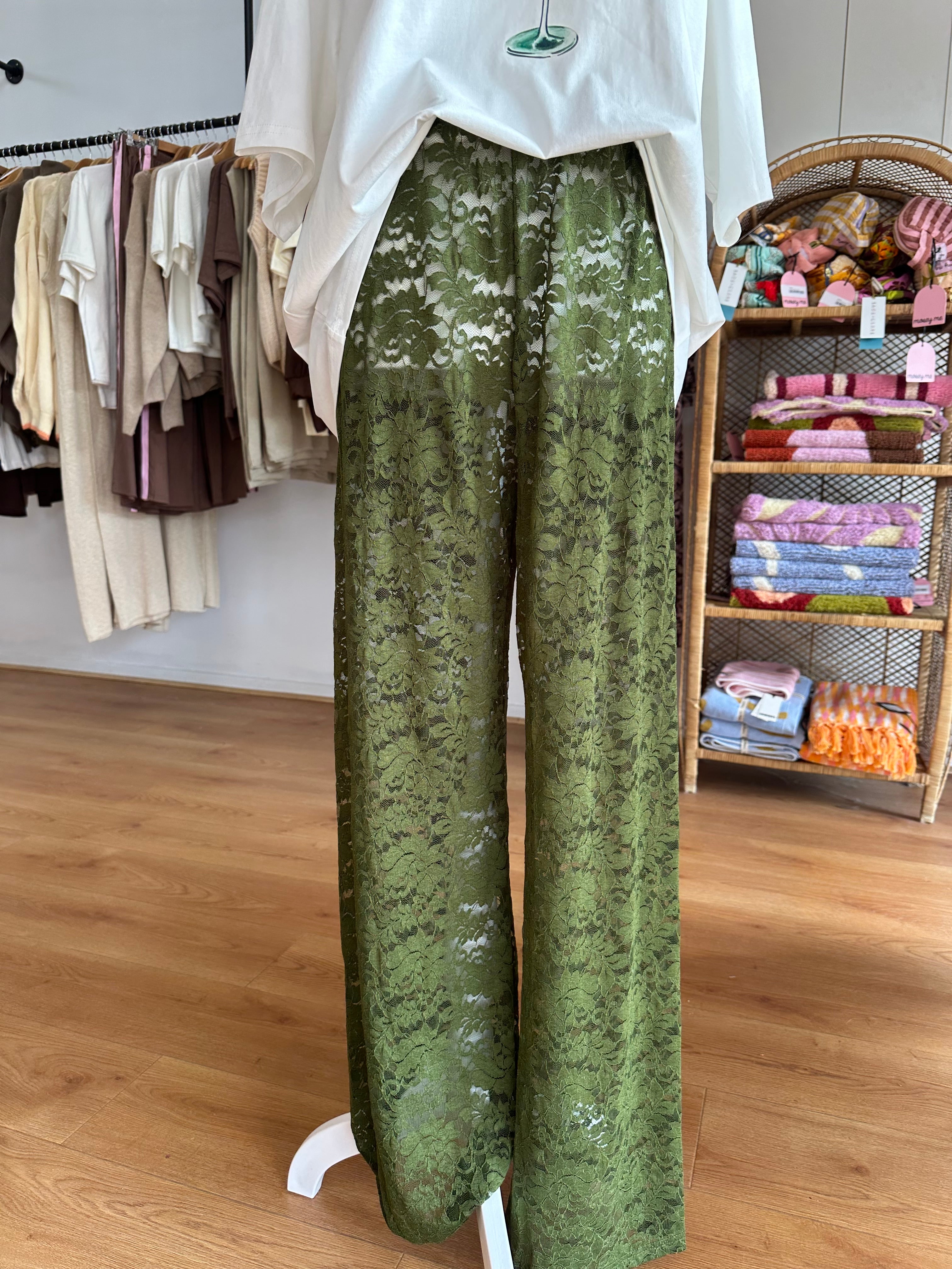 By Frankie Kiana Lace Pant | Khaki
