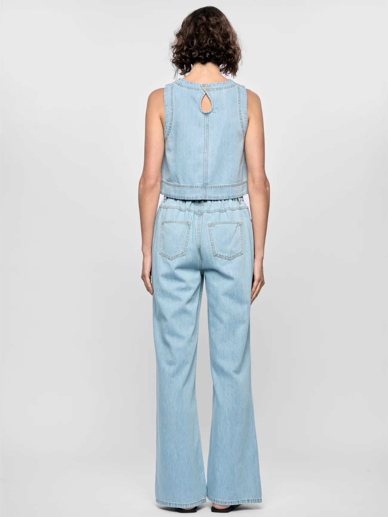 Staple The Label - Amelia Chambray Top | Light Wash Blue