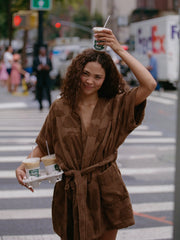 Brown Cotton Beach & Bathrobe
