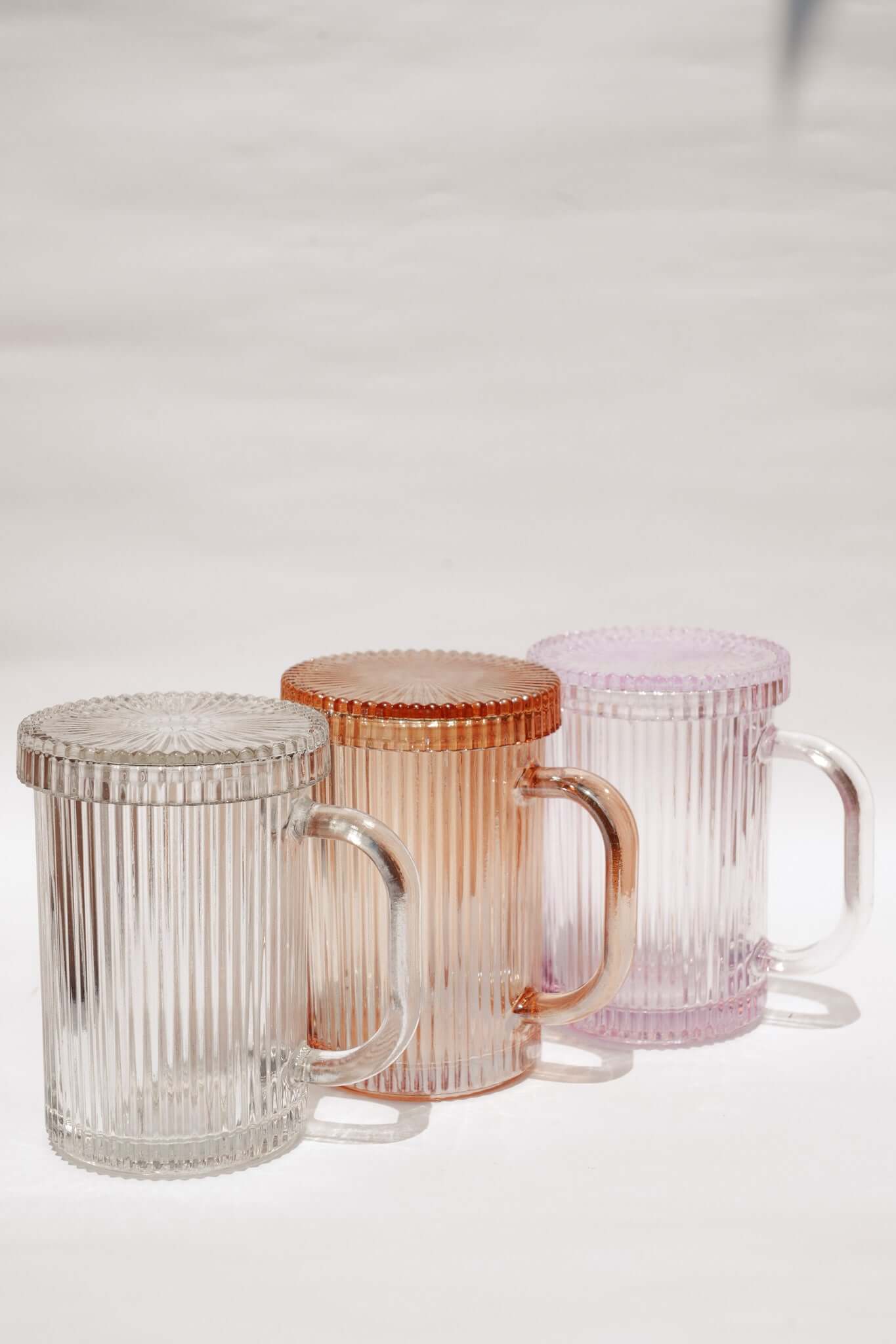 THE HARLEE GLASS MUGS: Pink