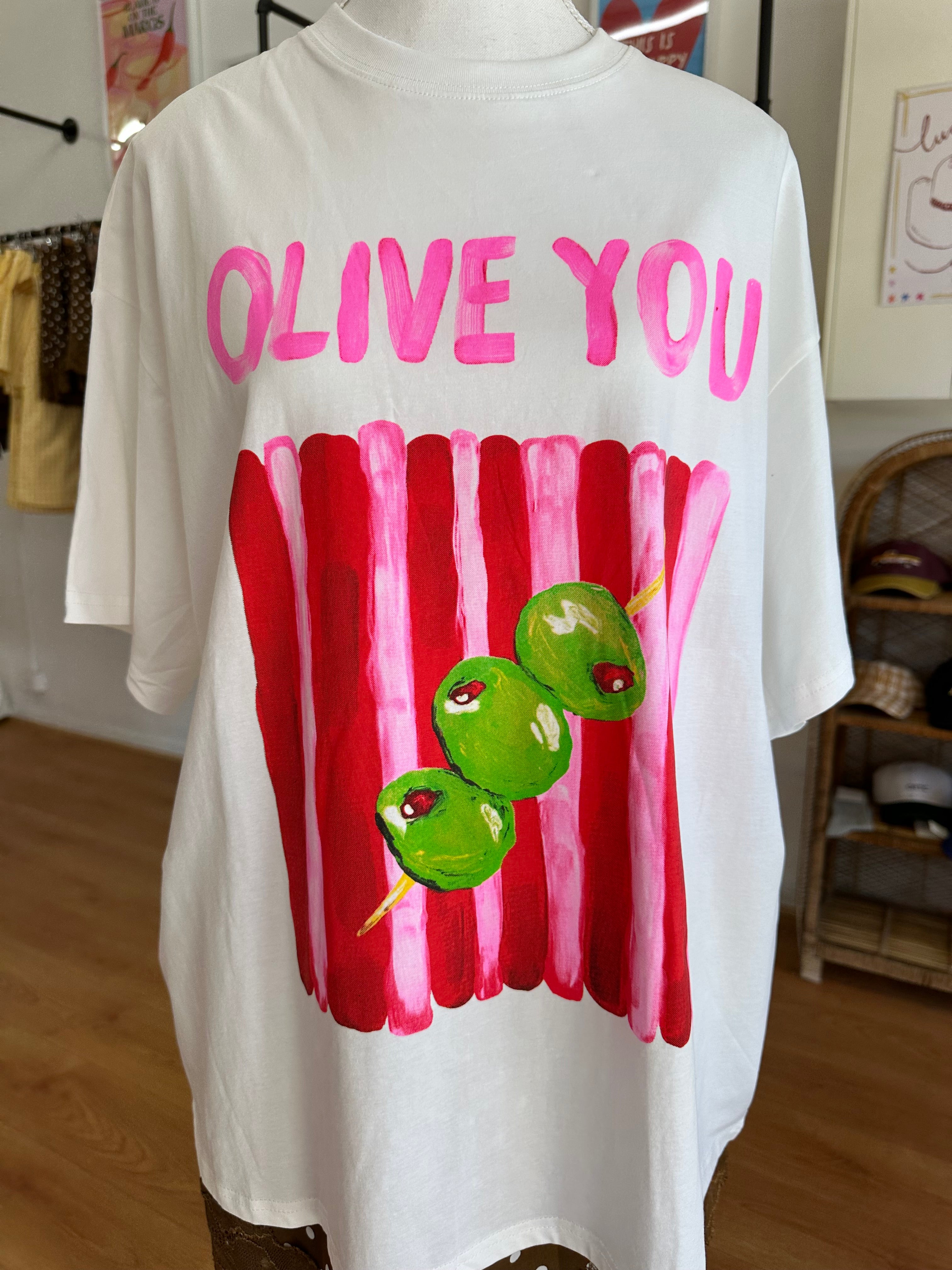 Olive You Tee | White