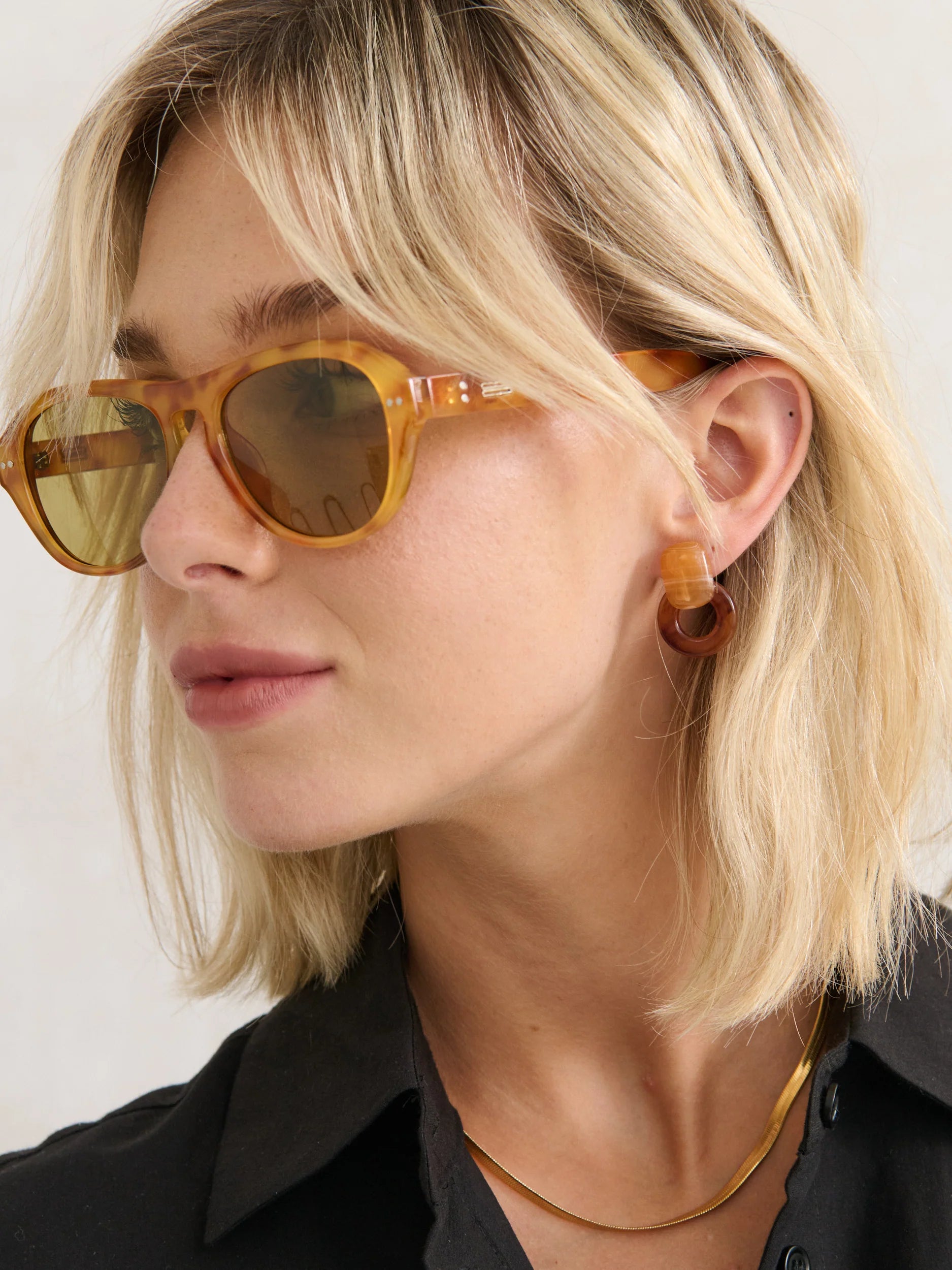 L&S Blanc Round Frame Sunglasses - Tort