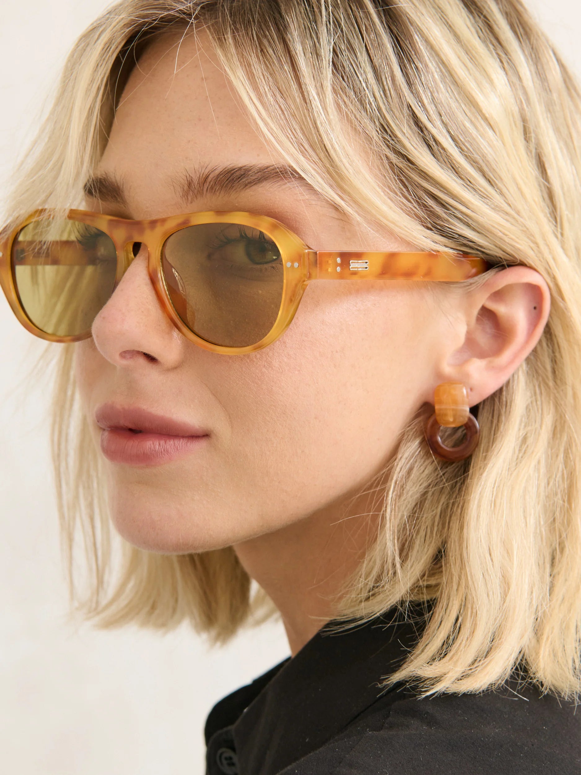 L&S Blanc Round Frame Sunglasses - Tort
