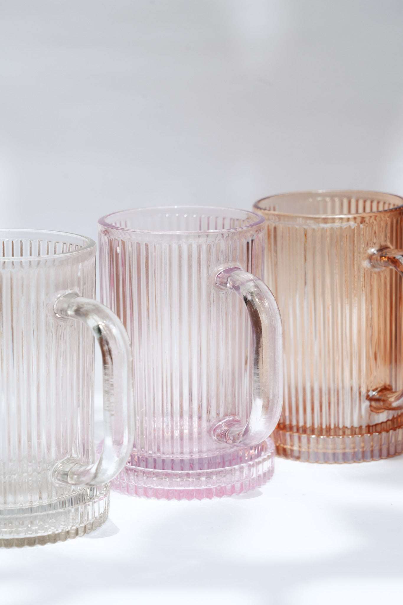 THE HARLEE GLASS MUGS: Pink