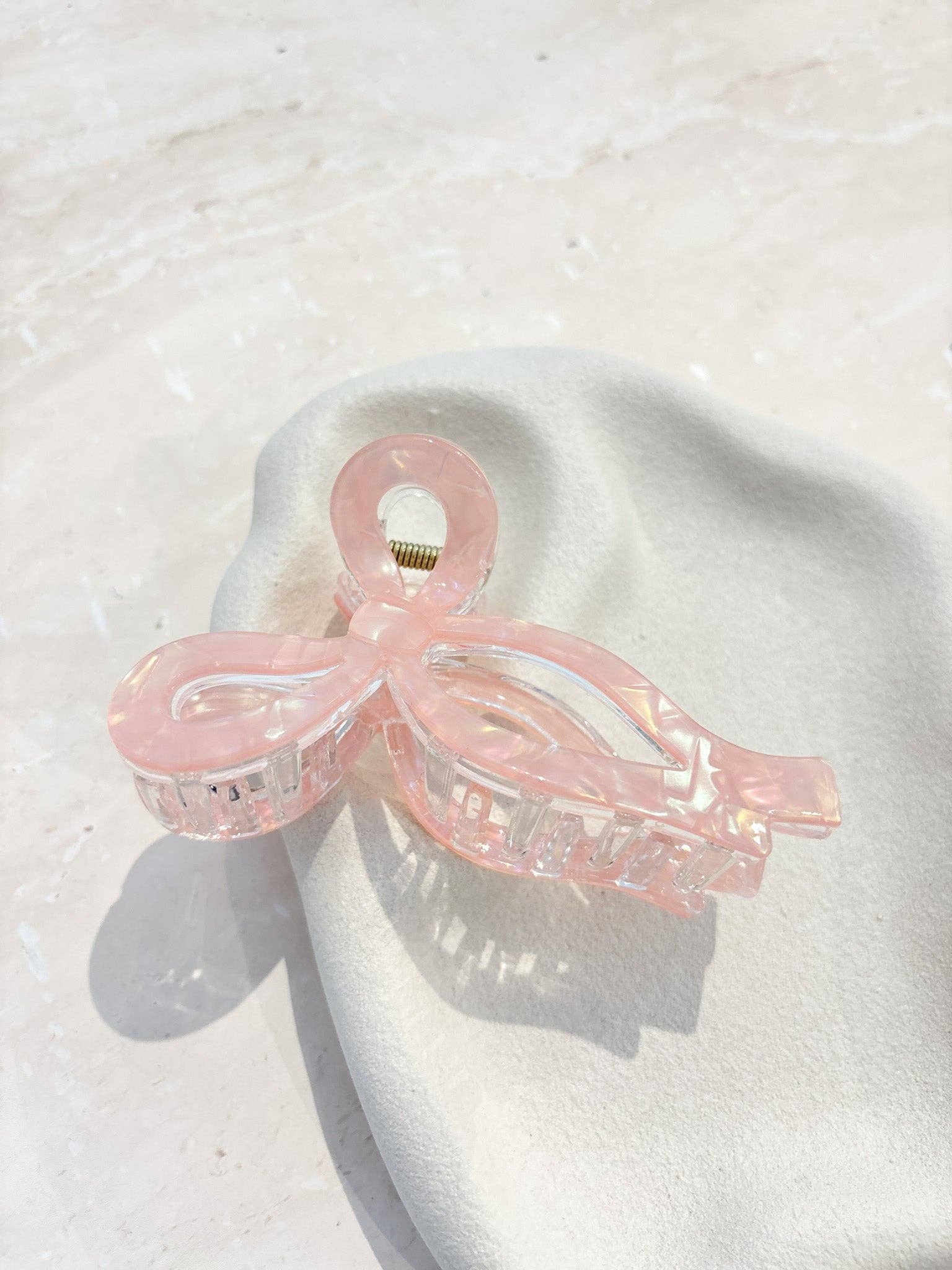 Honey Bow Acrylic Claw Clips | Pink