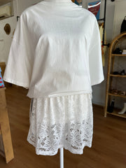 Lace Star Short | White