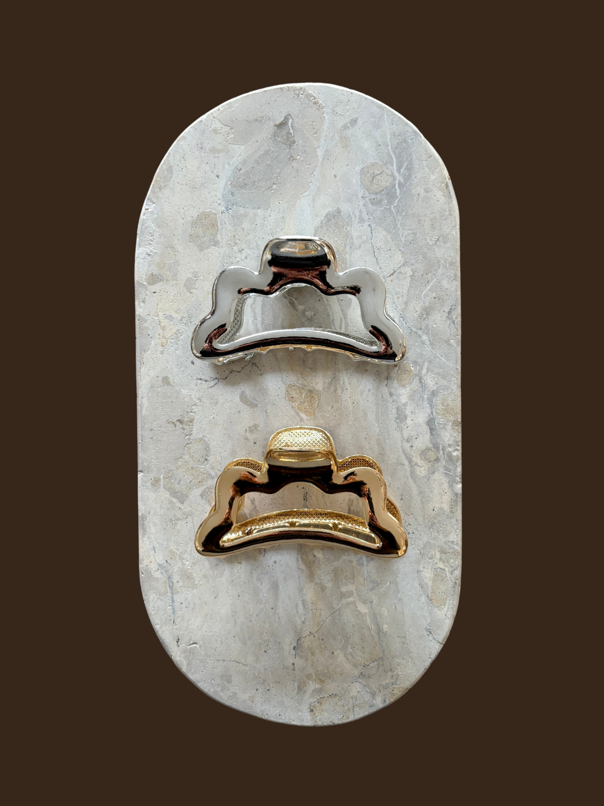 Liana Metal Hair Claw Clips | Silver