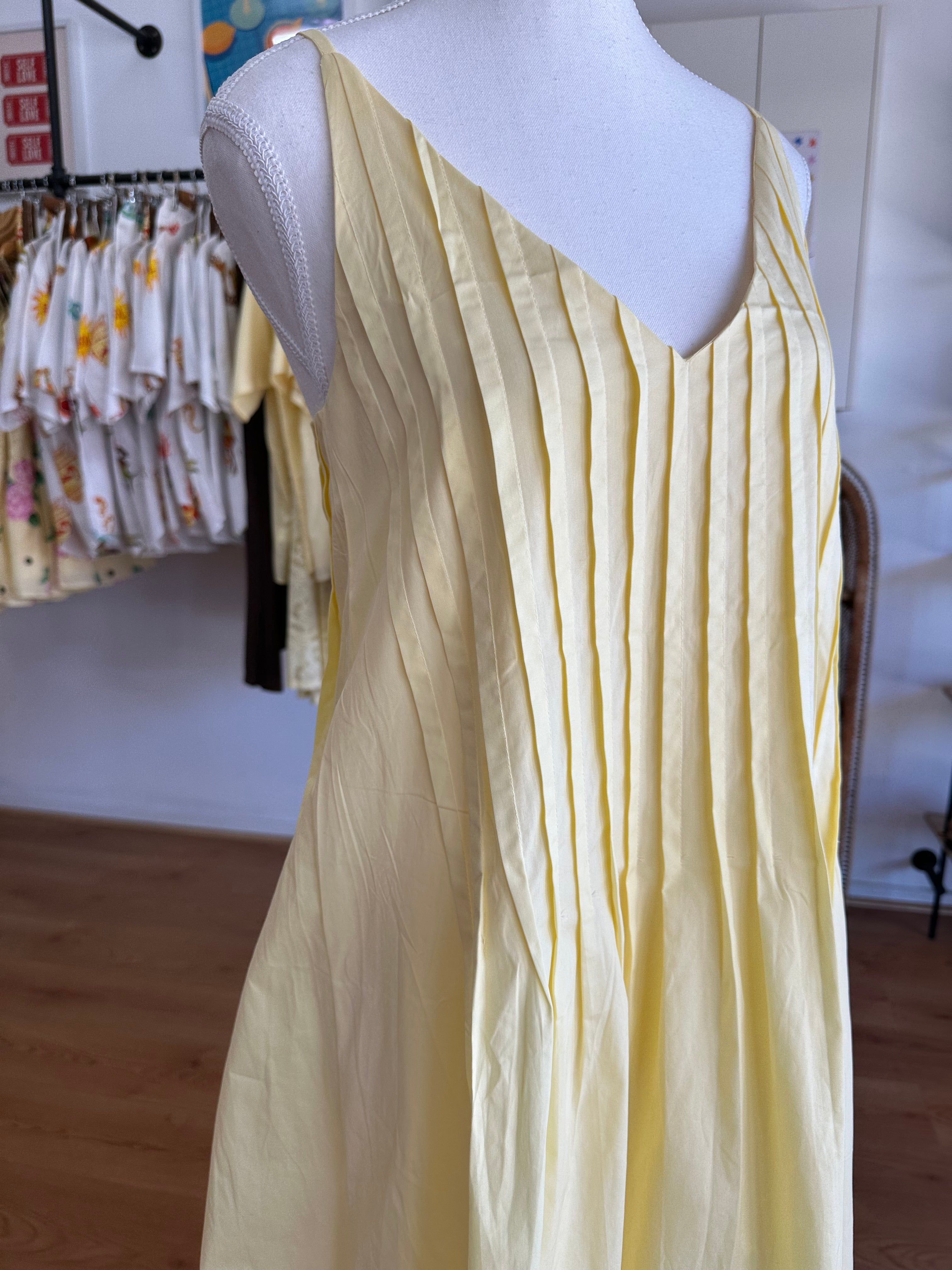 Yellow Pleat Dress