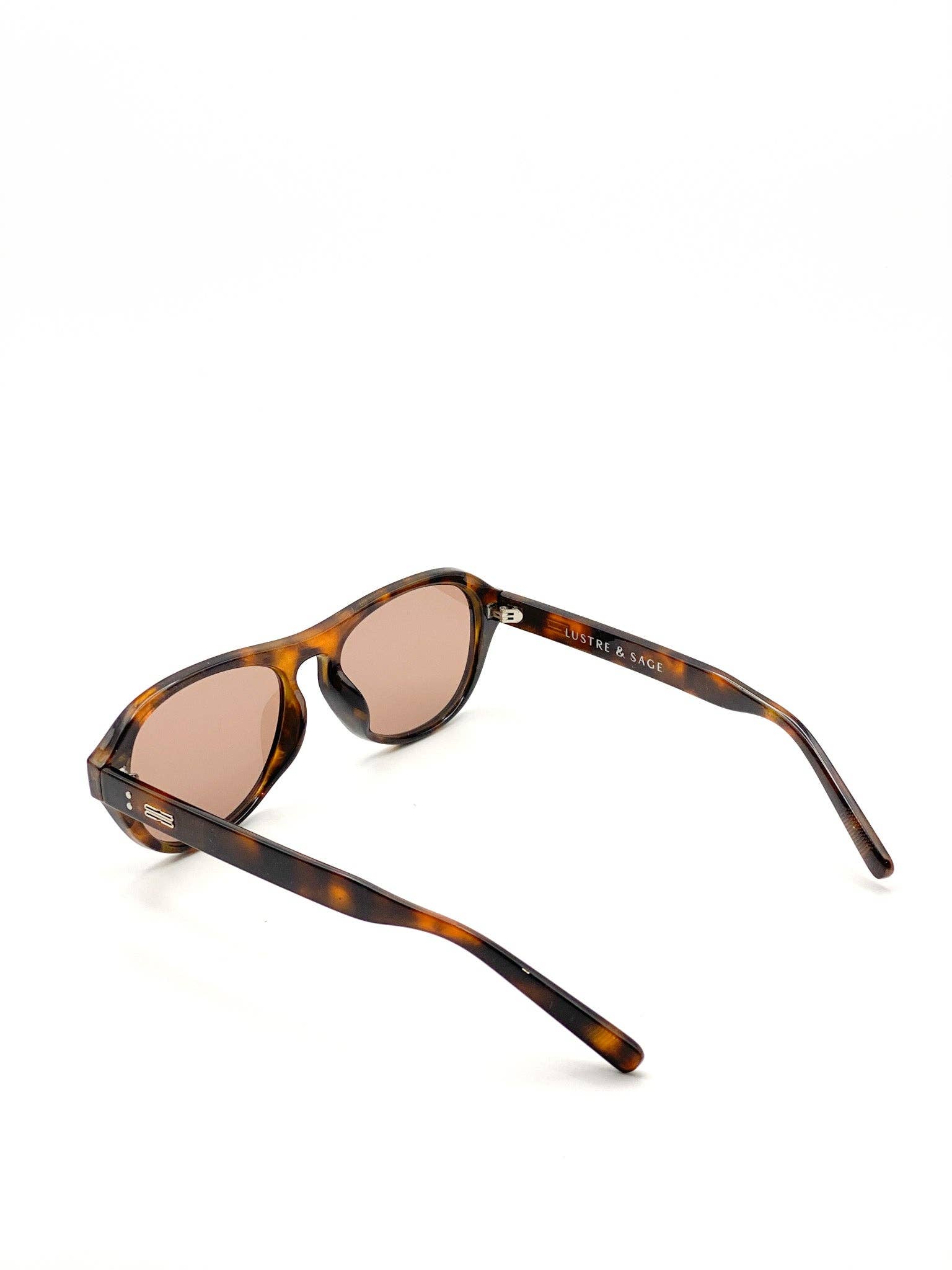 L&S Blanc Round Frame Sunglasses in Dark Tort