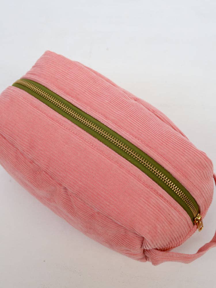 Corduroy Dopp Kit in Peach
