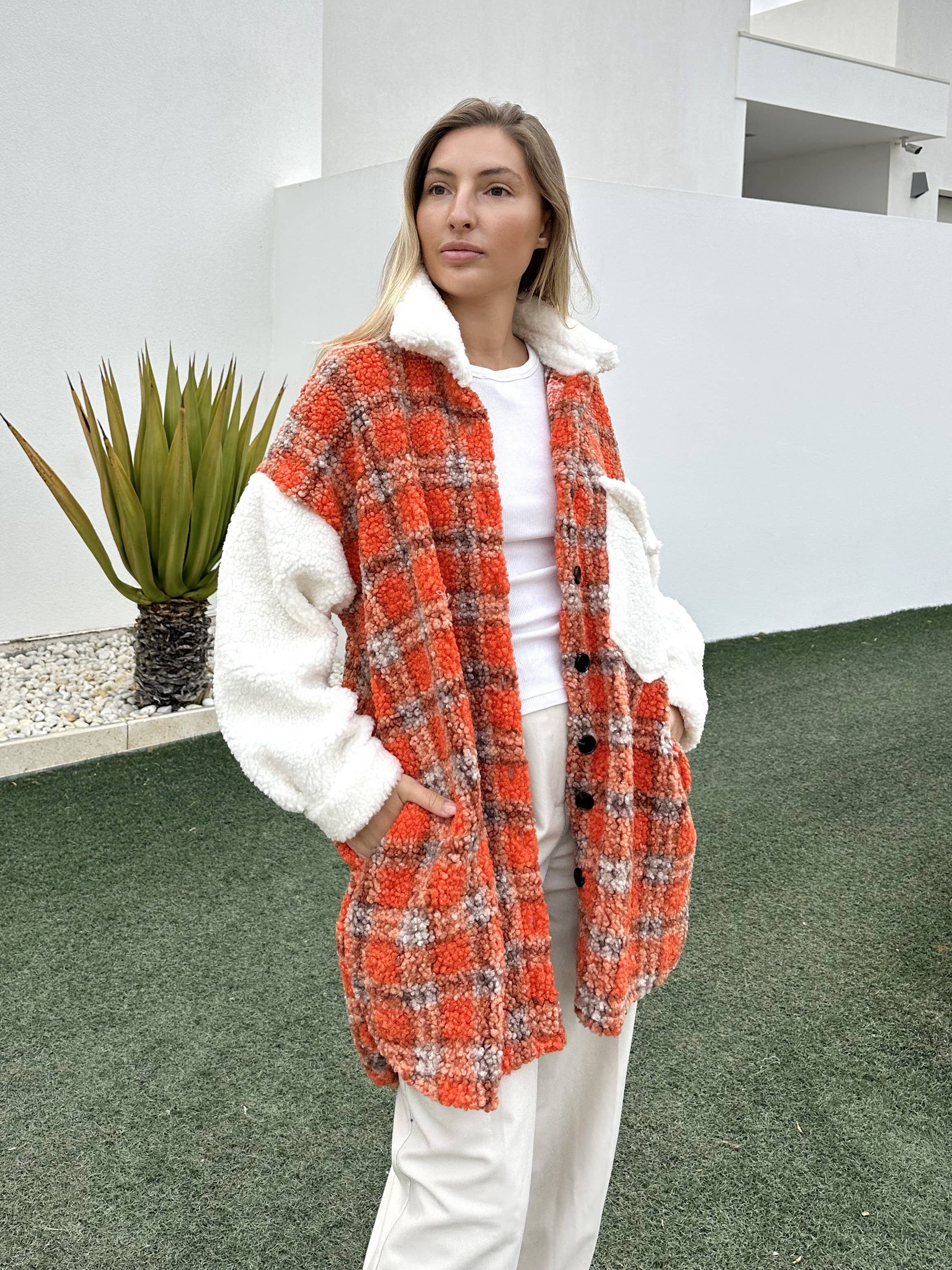 Seven Zero Four Shacket | Tangerine