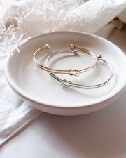 Double Knot Bangle | Silver