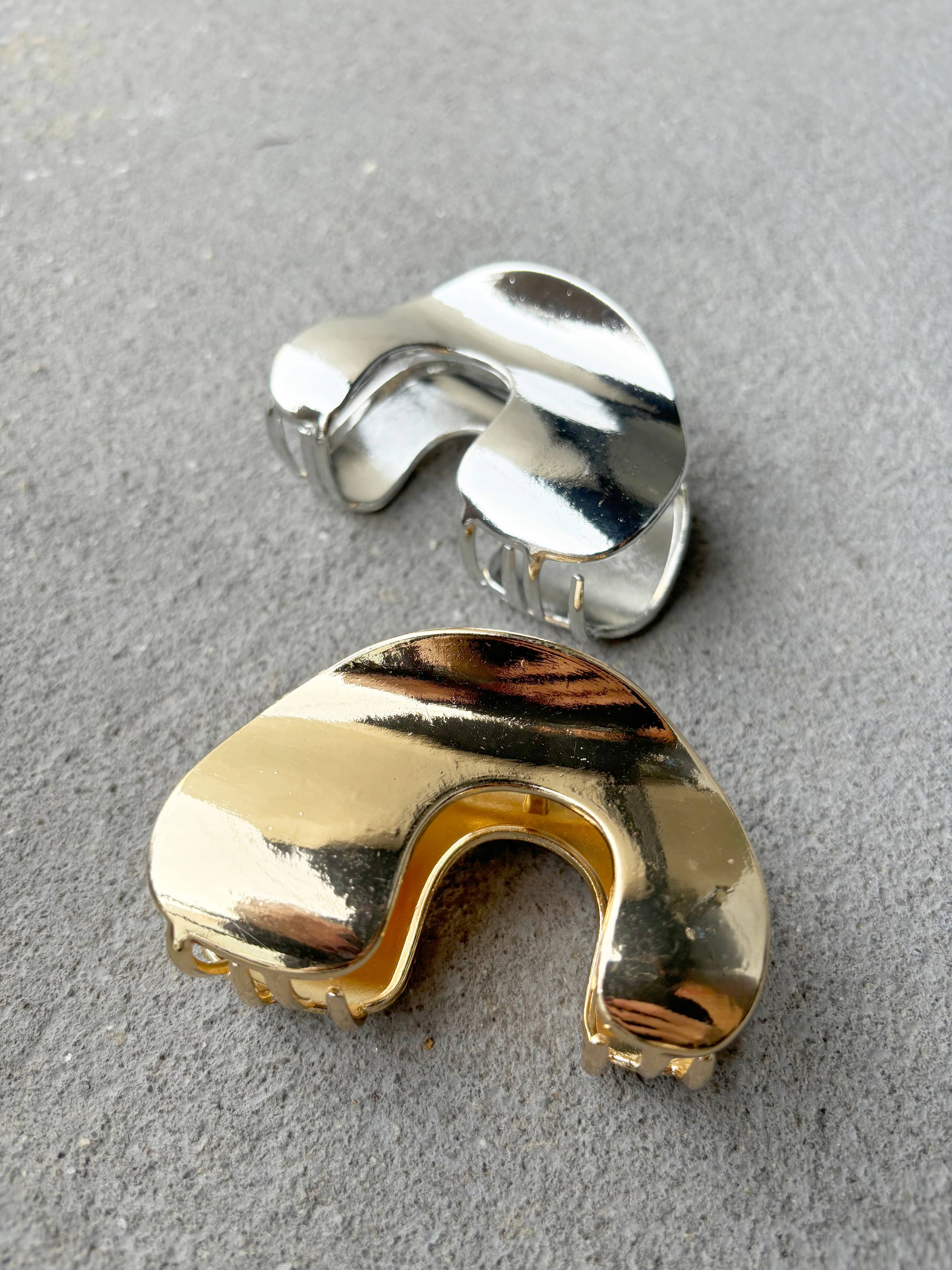 Colette Metal Hair Claw Clips | Gold