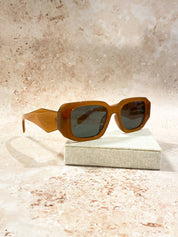 Hurley Retro Angular Sunglasses: Beige