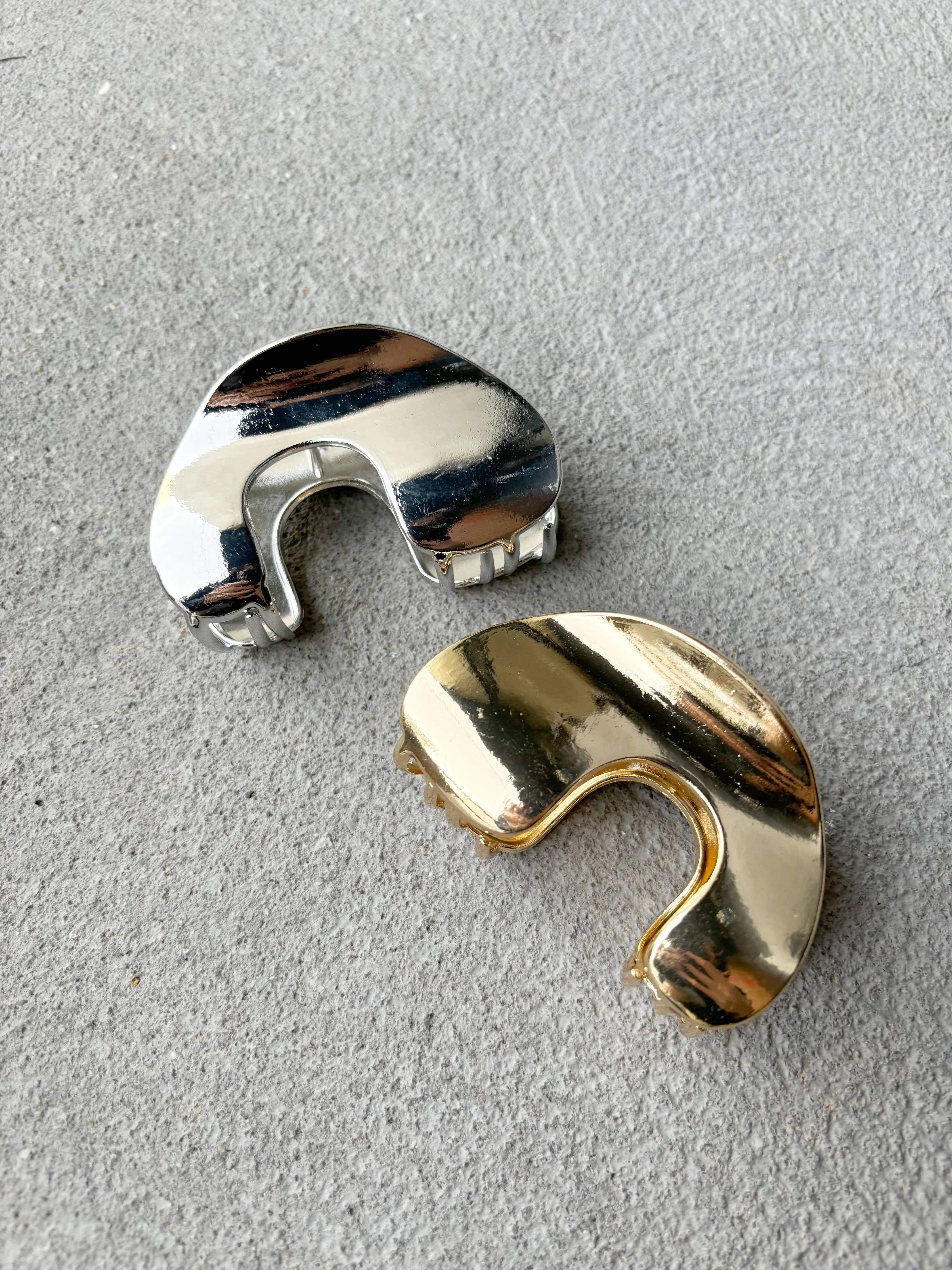 Colette Metal Hair Claw Clips | Gold