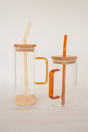 The Catalina Glass Mug + Straw | Mocha