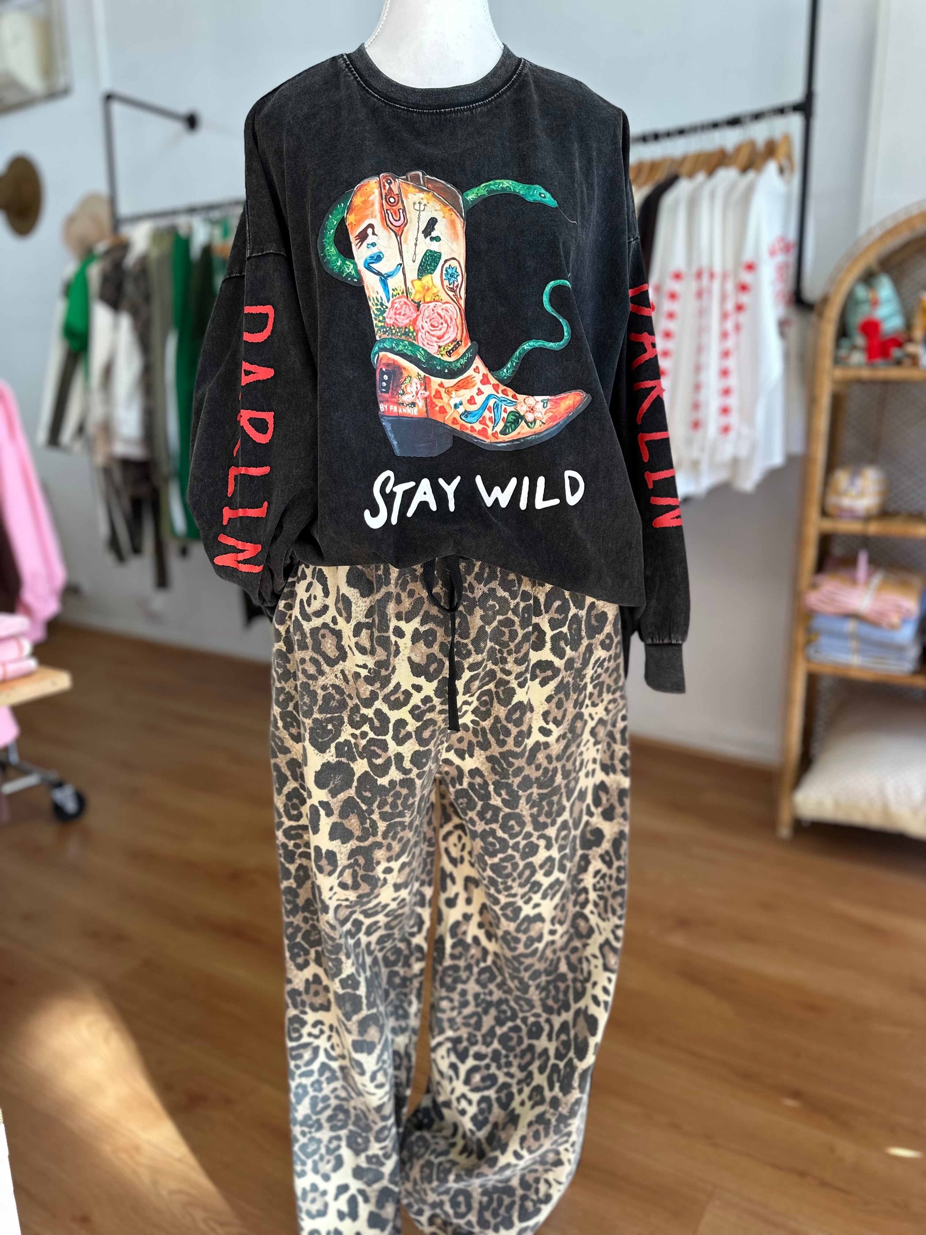 By Frankie - Stay Wild LS Tee | Grey