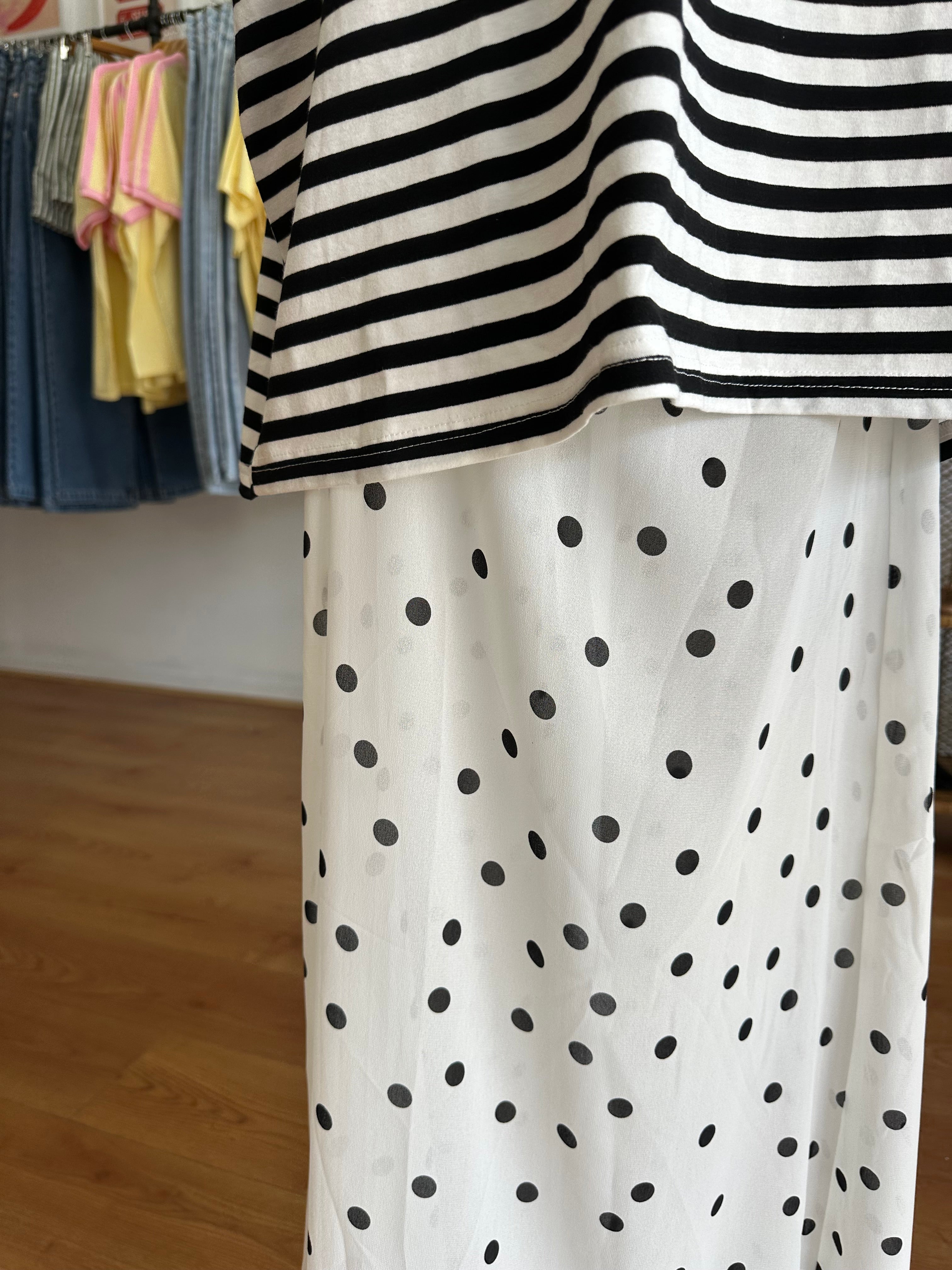 Sheer Polka Dot Skirt