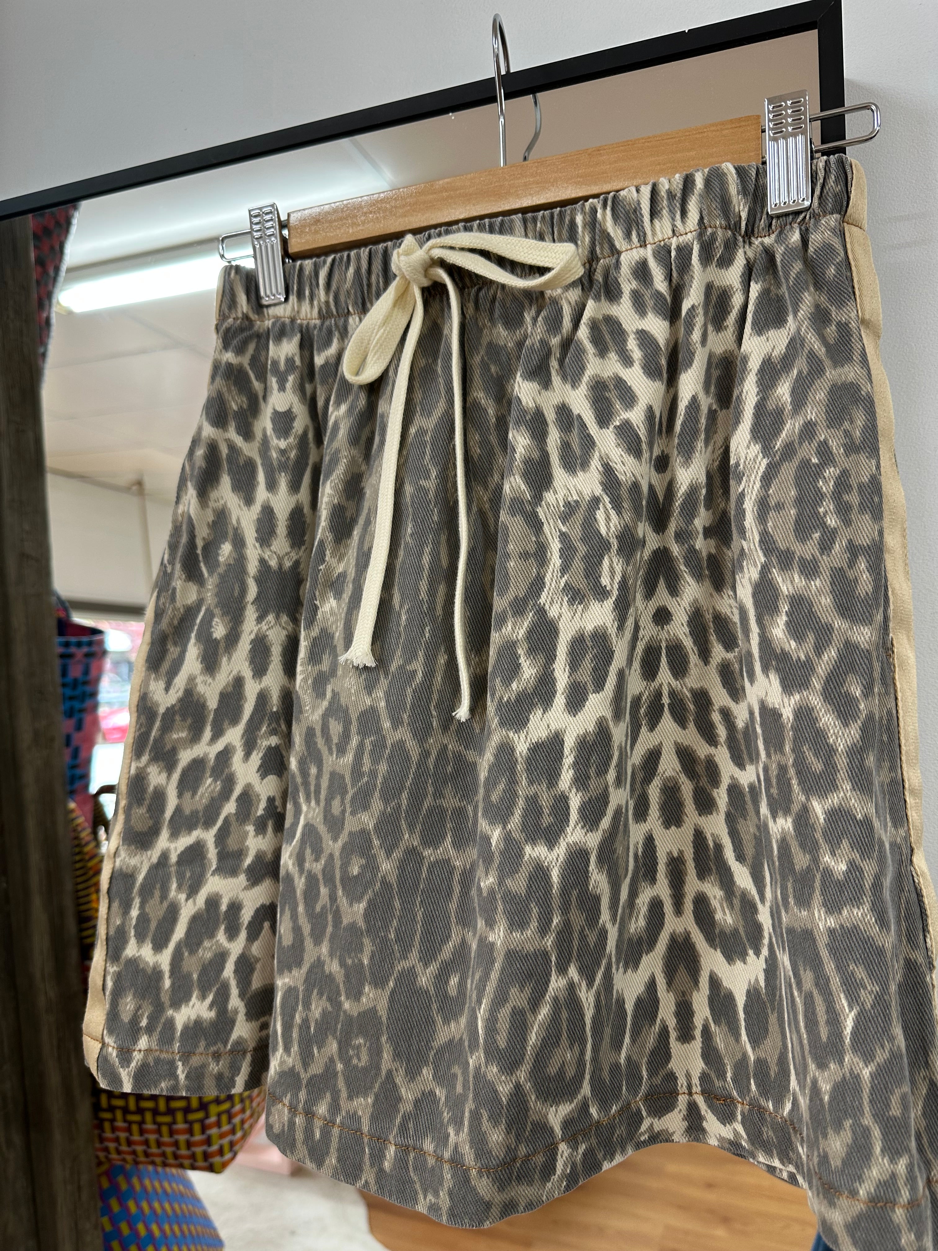By Frankie Racer Leopard Skirt