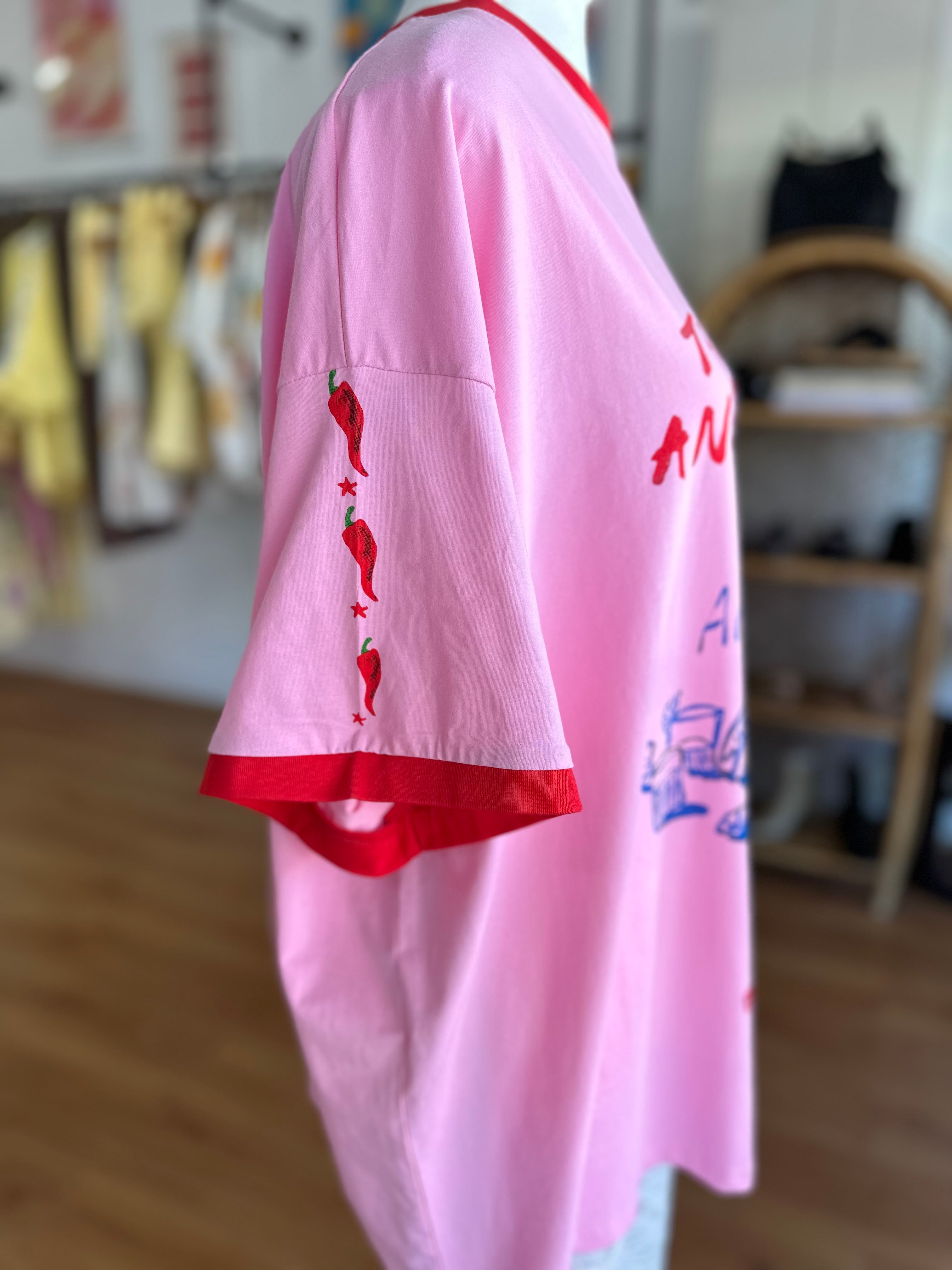 Tequila & Tacos Tee | Pink/Red