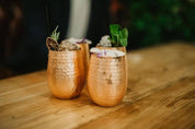 Unboxed Copper Hammered Glasses