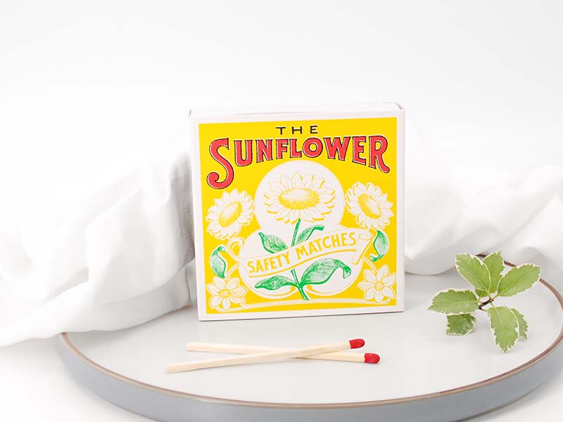 The Sunflower | Square Matchbox