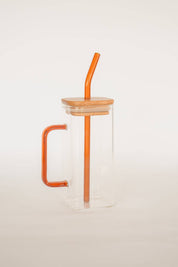 The Catalina Glass Mug + Straw | Mocha