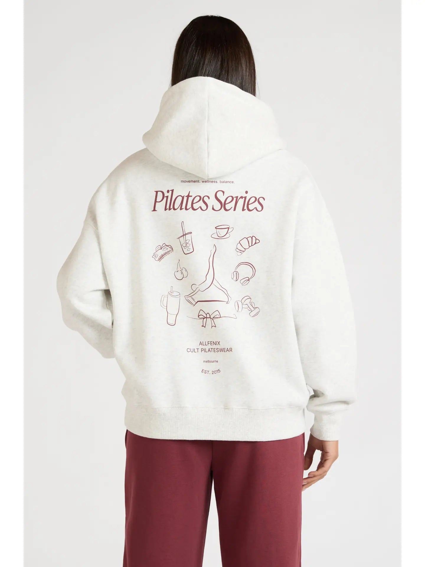 Pilates Series Hoodie | White Marle