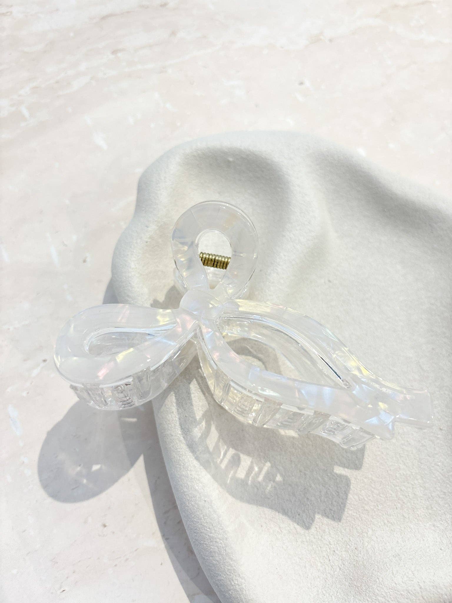 Honey Bow Acrylic Claw Clips | Clear